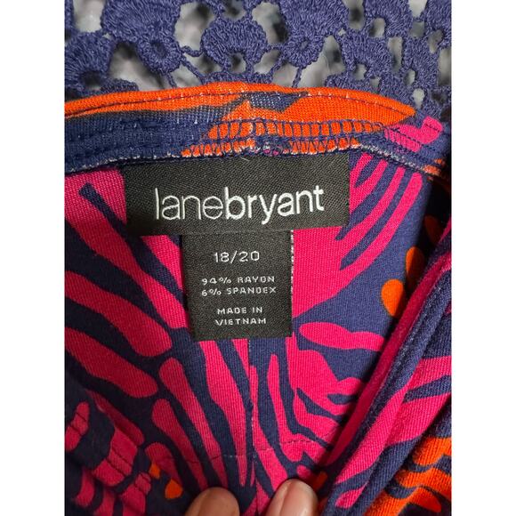 Lane Bryant Dress 18/20 Plus Maxi Dress With Crochet Racerback Vacay - Picture 4 of 4